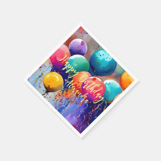 Feiern Sie! Benutzerdefinierter Text Serviette (Ecke)