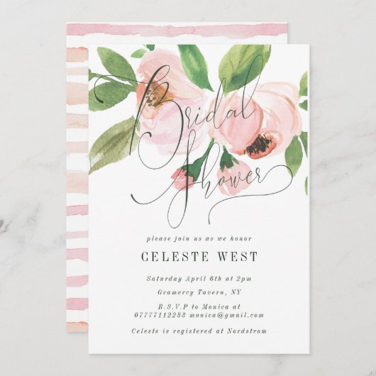 FEIERN SIE BRAUTPARTY EINLADUNG (Vorne/Hinten)