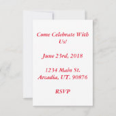 Feiern Sie Confetti Einladung (Rückseite)