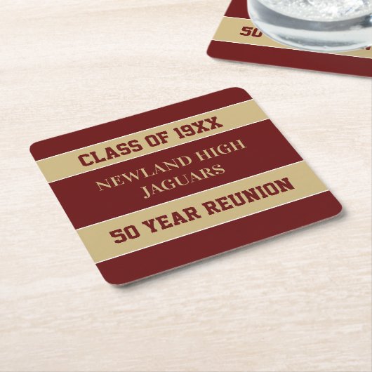 Feiern Sie! CUSTOM Class-Wiedersehen Rechteckiger Pappuntersetzer (angewinkelt)