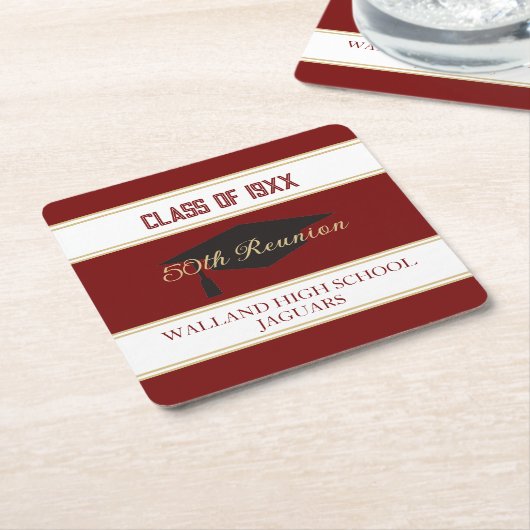 Feiern Sie! CUSTOM Class-Wiedersehen Rechteckiger Pappuntersetzer (angewinkelt)