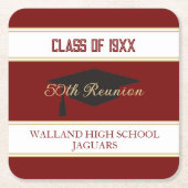 Feiern Sie! CUSTOM Class-Wiedersehen Rechteckiger Pappuntersetzer (Vorderseite)