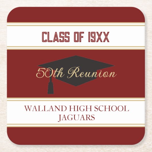 Feiern Sie! CUSTOM Class-Wiedersehen Rechteckiger Pappuntersetzer (Vorderseite)