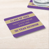 Feiern Sie! CUSTOM Class Wiedersehen Square Paper  Rechteckiger Pappuntersetzer (angewinkelt)