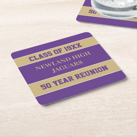 Feiern Sie! CUSTOM Class Wiedersehen Square Paper Rechteckiger Pappuntersetzer (angewinkelt)