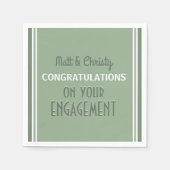 Feiern Sie! Custom Engagement Party Napkins Serviette (Vorderseite)