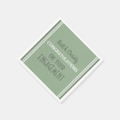 Feiern Sie! Custom Engagement Party Napkins Serviette (Ecke)