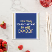 Feiern Sie! Custom Engagement Party Napkins Serviette (Beispiel)