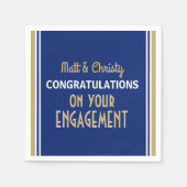 Feiern Sie! Custom Engagement Party Napkins Serviette (Vorderseite)