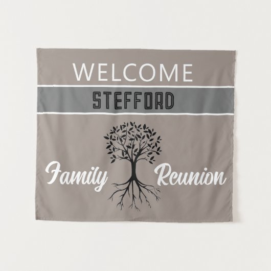 Feiern Sie! CUSTOM Family Wiedersehen Wandteppich (Vorderseite (Horizontal))