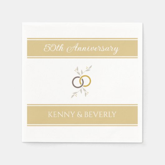 Feiern Sie! CUSTOM Jubiläum Napkins Serviette (Vorderseite)
