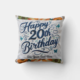 Feiern Sie das 20. Geburtstagsgeschenke-Kissen! Kissen