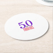 Feiern Sie das 50. fabelhafte Party Runder Pappuntersetzer (Angewinkelt)