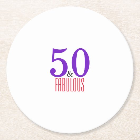 Feiern Sie das 50. fabelhafte Party Runder Pappuntersetzer (Vorderseite)