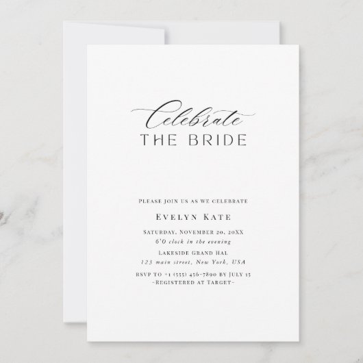 Feiern Sie das Bride Budget Brautparty Foto Einladung (Vorderseite)