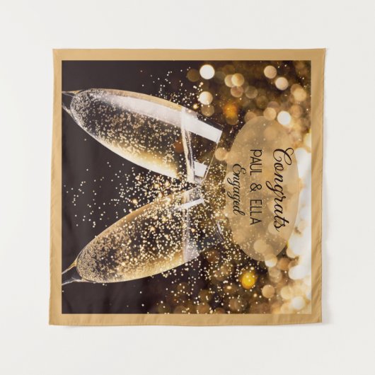 Feiern Sie das Engagment! Party Wandteppich (Vorderseite (Horizontal))