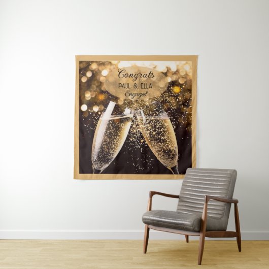 Feiern Sie das Engagment! Party Wandteppich (Beispiel)