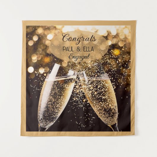 Feiern Sie das Engagment! Party Wandteppich (Vorderseite)