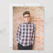 Feiern Sie das Grad, das Rote Foto Einladung (Rückseite)