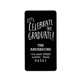 Feiern Sie das Label für vertikale Graduate-Adress Adressaufkleber