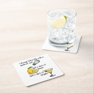 Feiern Sie das Leben, lustige Sprüche Rechteckiger Pappuntersetzer