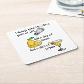 Feiern Sie das Leben, lustige Sprüche Rechteckiger Pappuntersetzer (angewinkelt)
