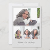 Feiern Sie das Leben von 4 Foto Gelben Rose Beerdi Einladung (Rückseite)