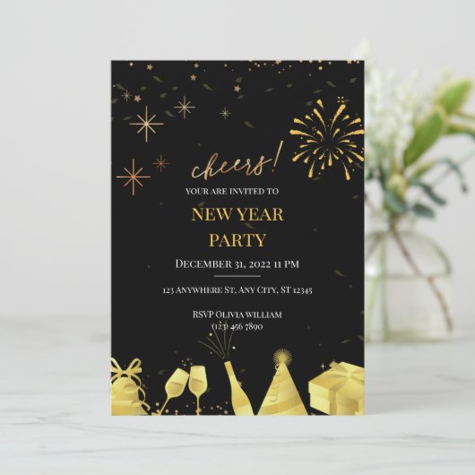 Feiern Sie das neue Jahr: Lass's Celebrate Togethe (Stehend Vorderseite)