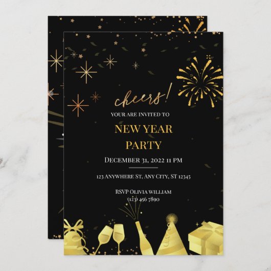 Feiern Sie das neue Jahr: Lass's Celebrate Togethe (Vorne/Hinten)