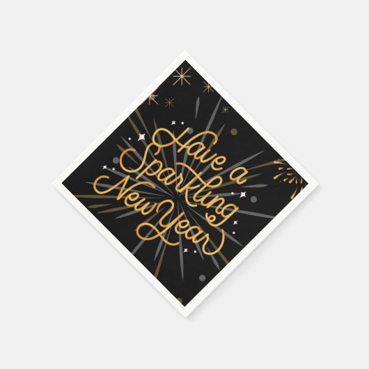 Feiern Sie das neue Jahr: Lass's Celebrate Togethe Serviette (Ecke)