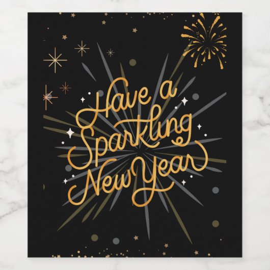 Feiern Sie das neue Jahr: Lass's Celebrate Togethe Weinetikett (Einzelnes Label)