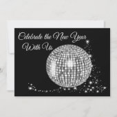 Feiern Sie das neue Jahr mit dem Funkelnd Diskothe Einladung (Vorderseite)