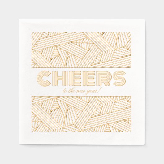 Feiern Sie das neue Jahr! Servietten Mit Folie (Vorderseite)