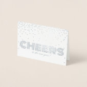 Feiern Sie das neue Jahr! Trendy Confetti Foto Folienkarte (Vorderseite)