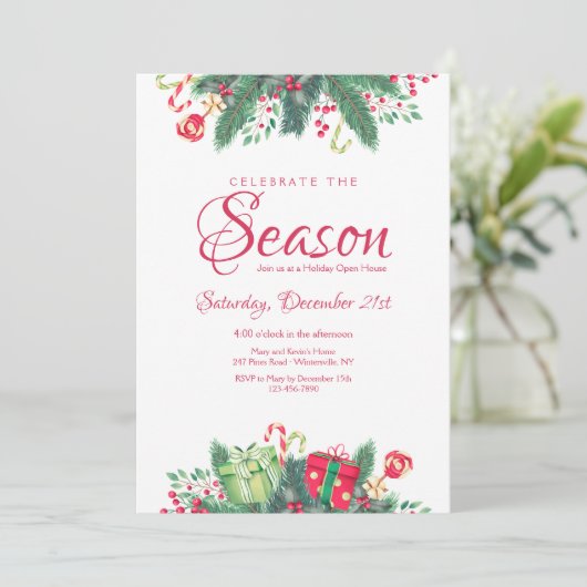 Feiern Sie das Open House zur Saison Einladung (Stehend Vorderseite)