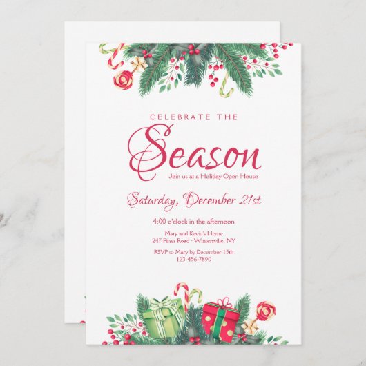 Feiern Sie das Open House zur Saison Einladung (Vorne/Hinten)