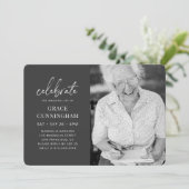 Feiern Sie das Phantastische Leben Modernes einfac Einladung (Stehend Vorderseite)