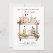 Feiern Sie das Weihnachts-Cocktail-Party Einladung (Vorderseite)