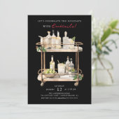 Feiern Sie das Weihnachts-Cocktail-Party Einladung (Stehend Vorderseite)