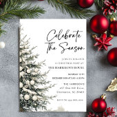Feiern Sie das Weihnachtsessen-Party der Saison Einladung