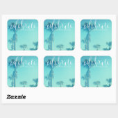 Feiern Sie das Wochenende Quadratischer Aufkleber (Blatt)