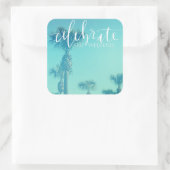 Feiern Sie das Wochenende Quadratischer Aufkleber (Tasche)