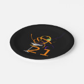 Feiern Sie den 21. Cocktail Pappteller (Schrägansicht)