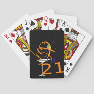 Feiern Sie den 21. Cocktail Spielkarten