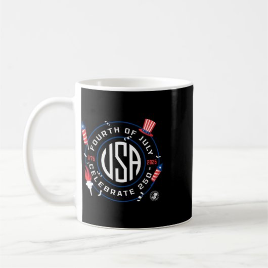 Feiern Sie den 250. 4. Juli  Kaffeetasse (Links)