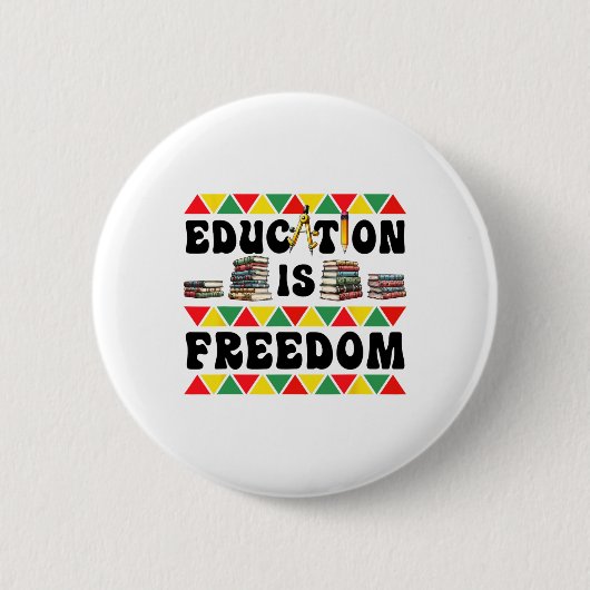 Feiern Sie den Black History Month mit Freiheit Button (Vorderseite)
