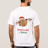 Feiern Sie den Geist der Weihnachtsfeier T-Shirt (Rückseite)