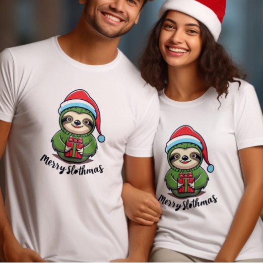 Feiern Sie den Geist der Weihnachtsmagie Sloth T-Shirt