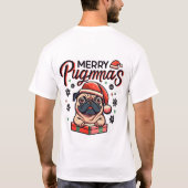 Feiern Sie den Geist des Weihnachts-Mops Hund T-Shirt (Rückseite)
