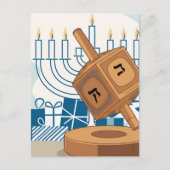 Feiern Sie den Geist von Hanukkah Dreidel Postkarte (Vorderseite)